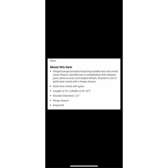 Betsey Johnson bumblebee gold hinged bracelet with embellished ￼flowers and an a - Picture 3 of 14